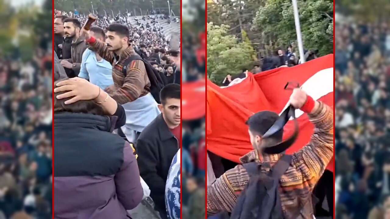 ODTÜ’de Türk Bayrağına Saldırı: Gençlere Bira Şişesi Fırlatıldı